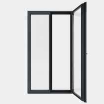 Porte Fenêtre ALU gamme Titans+ 2 vantaux à la française ouvert