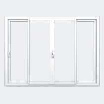 Baie coulissante PVC gamme Slide 4 vantaux 2 rails fermé