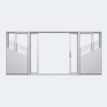 Baie coulissante galandage PVC gamme Slide Galandage 2 vantaux 1 rail ouvert