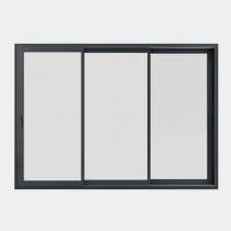 Baie coulissante ALU gamme Titans 3 vantaux 3 rails fermé