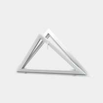 Houteau (triangle) PVC 1 vantail ouvrant basculant