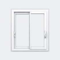 Fenêtre coulissante PVC gamme Slide 2 vantaux 2 rails fermé