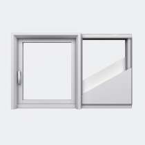 Fenêtre coulissante galandage PVC gamme Slide Galandage 1 vantail 1 rail fermé