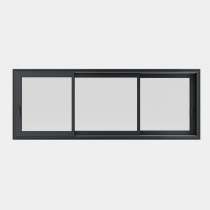 Fenetre coulissante ALU 3 vantaux 3 rails fermé