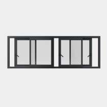 Fenêtre coulissante ALU gamme Titans 4 vantaux 2 rails ouvert