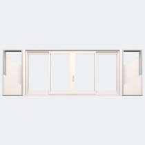 Fenêtre coulissante galandage ALU gamme Titans Galandage 4 vantaux 2 rails fermé