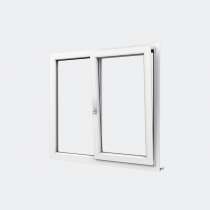 Fenêtre PVC gamme Confort 1 vantail oscillo-battant 1 fixe ouvert