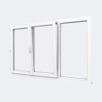 Fenêtre PVC gamme Confort 2 vantaux dont 1 oscillo-battant 1 fixe  ouvert