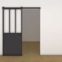 Porte Verrière Coulissante gamme L'Original Acier 3 vitrages