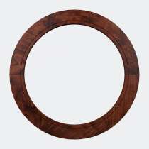 Oeil de boeuf Bois fixe rouge sapelli
