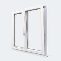 Fenêtre PVC gamme Design 2 vantaux dont 1 oscillo-battant ouvert