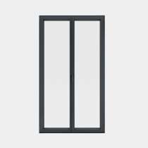 Porte Fenêtre ALU gamme Titans 2 vantaux dont 1 oscillo-battant fermé