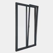 Porte Fenêtre ALU gamme Titans 2 vantaux dont 1 oscillo-battant ouvert