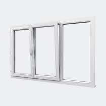 Fenêtre PVC gamme Design 2 vantaux dont 1 oscillo-battant 1 fixe ouvert