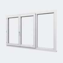 Fenêtre PVC gamme Design 2 vantaux dont 1 oscillo-battant 1 fixe fermé