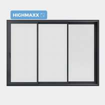 Baie coulissante ALU Gamme HighMaxx 3 vantaux 3 rails fermé