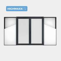 Baie coulissante ALU Gamme HighMaxx Galandage 2 vantaux - 2 rails (refoulement du même côté) fermé