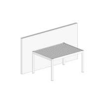 pergola bioclimatique sur mesure motorisee autoportante 4 pieds lames paralleles