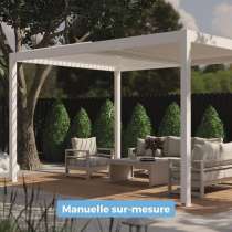 pergola bioclimatique sur mesure manuelle lames paralleles