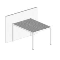 pergola bioclimatique sur mesure manuelle autoportante 4 pieds lames paralleles