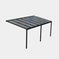 Carport sur mesure toit incliné avec structure ALU appui façade 2 modules