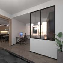 Verrière ALU sur mesure 4 vitrages simple sur cloison