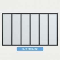 Verrière ALU sur mesure 5 vitrages simple