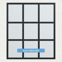 Verrière ALU sur mesure 3 vitrages 2 traverses