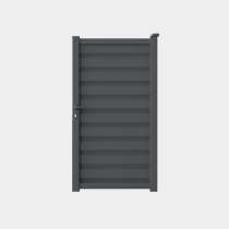 Portillon Aluminium sur mesure lames ventilées RAL7016