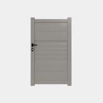 Portillon Aluminium sur mesure lames horizontales + lames ondulées