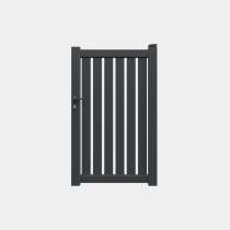 Portillon Aluminium sur mesure tubes verticaux RAL7016