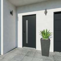 Entrée avec porte décor alunox RAL7016