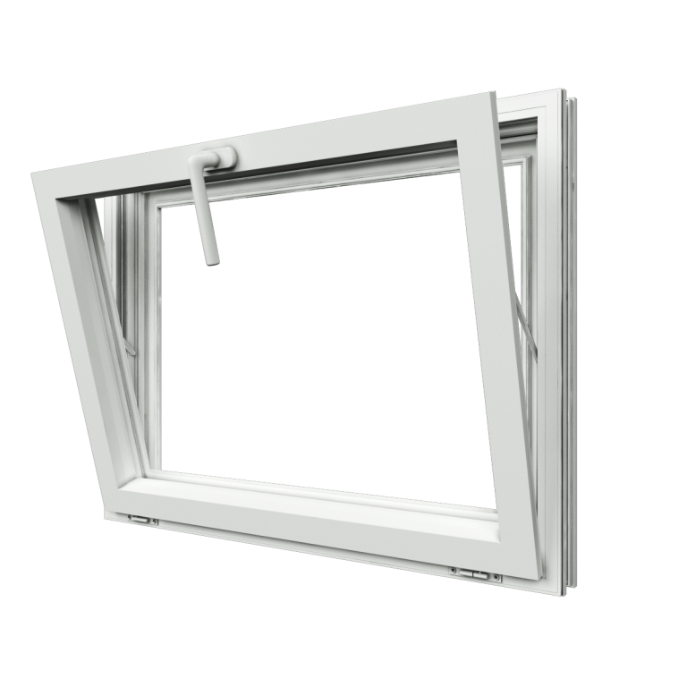 Fenêtre ALU gamme Titans 1 vantail soufflet abattant fermé