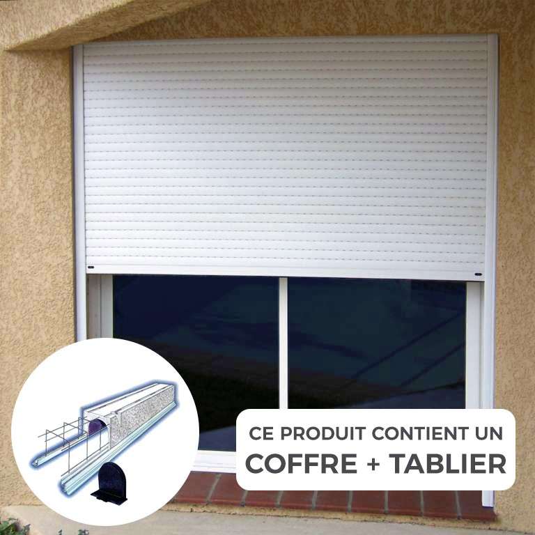 volet roulant tunnel pvc motorisation filaire avec coffre et tablier