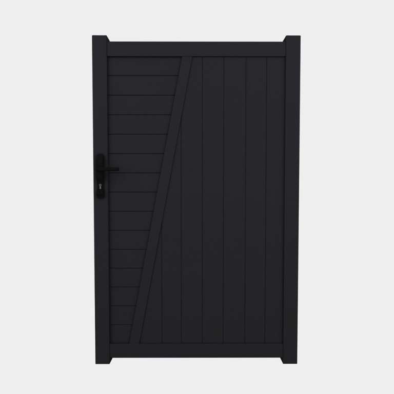 Portillon droit décor en ALU