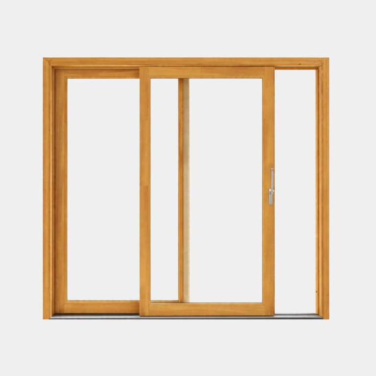 Baie coulissante bois 2 vantaux sur mesure