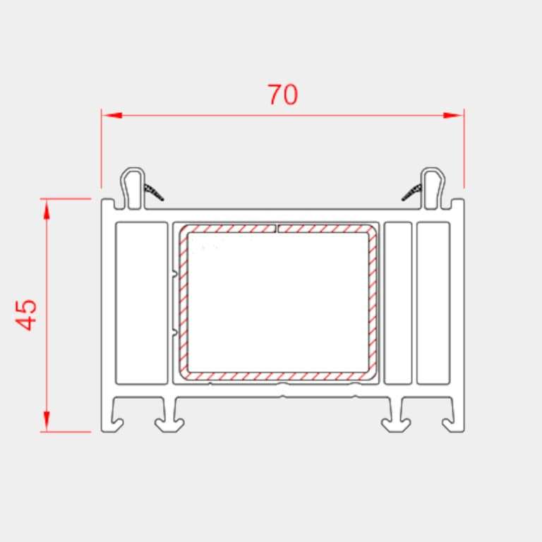 Elargisseur 45mm en PVC