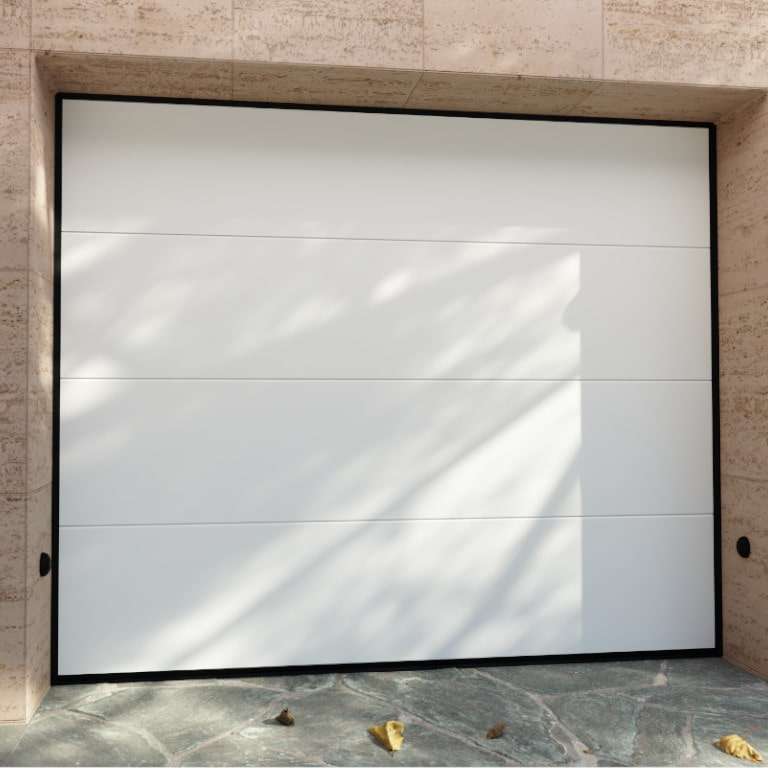 Porte de garage sectionnelle blanche RAL 9010