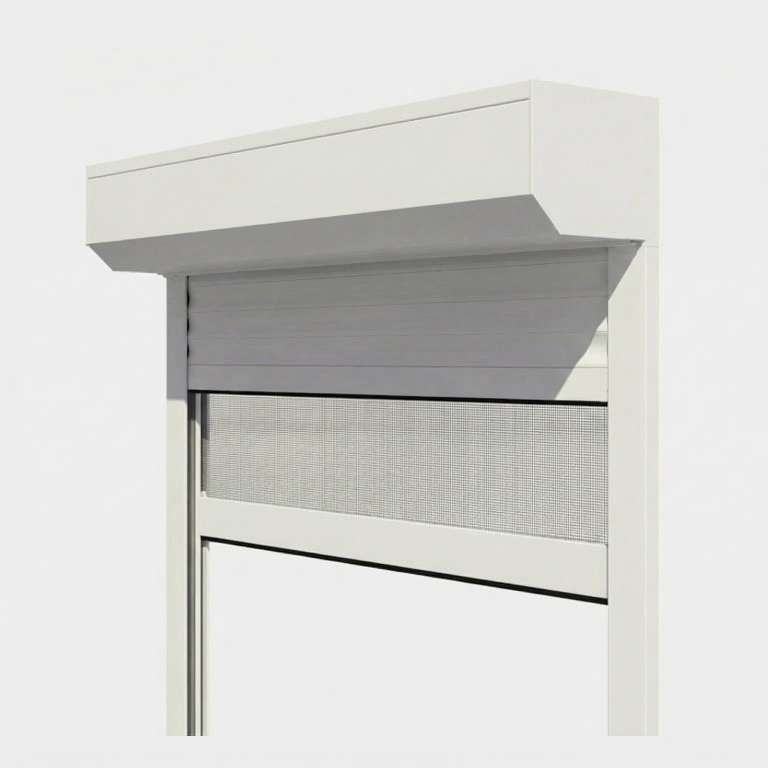 Volet roulant rénovation filaire avec moustiquaire intégrée blanc 9016