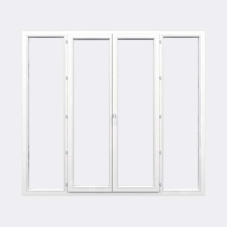 Porte Fenêtre PVC gamme Confort 2 vantaux à la française 2 fixes fermé