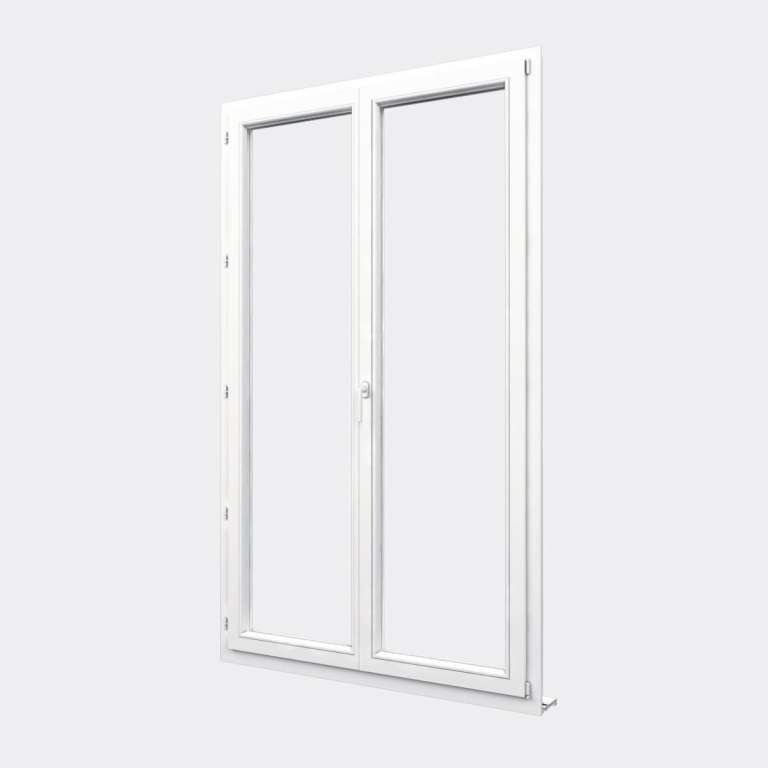Porte Fenêtre PVC gamme Confort 2 vantaux dont 1 oscillo-battant fermé