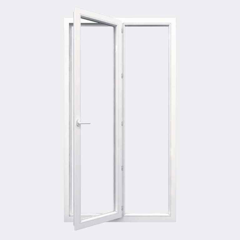 Porte Fenêtre PVC gamme Design 1 vantail à la française 1 fixe ouvert