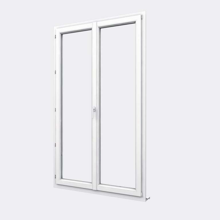 Porte Fenêtre PVC gamme Design 2 vantaux dont 1 oscillo-battant fermé