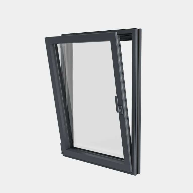 Fenêtre ALU gamme Titans 1 vantail oscillo-battant ouvert