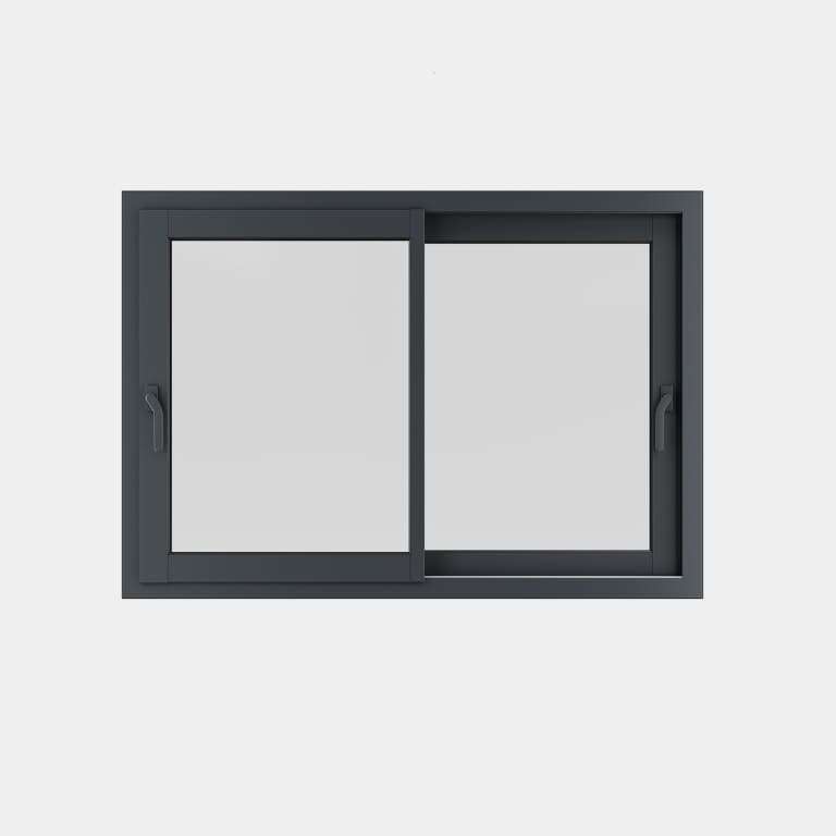 Fenetre coulissante ALU 6 vantaux 3 rails fermé