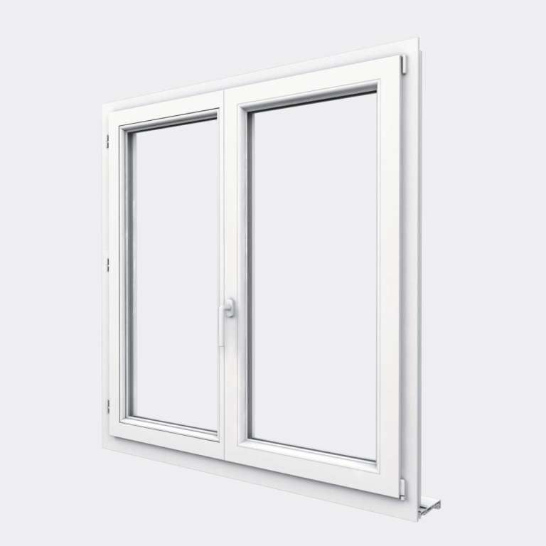 Fenêtre PVC gamme Confort 2 vantaux dont 1 oscillo-battant fermé