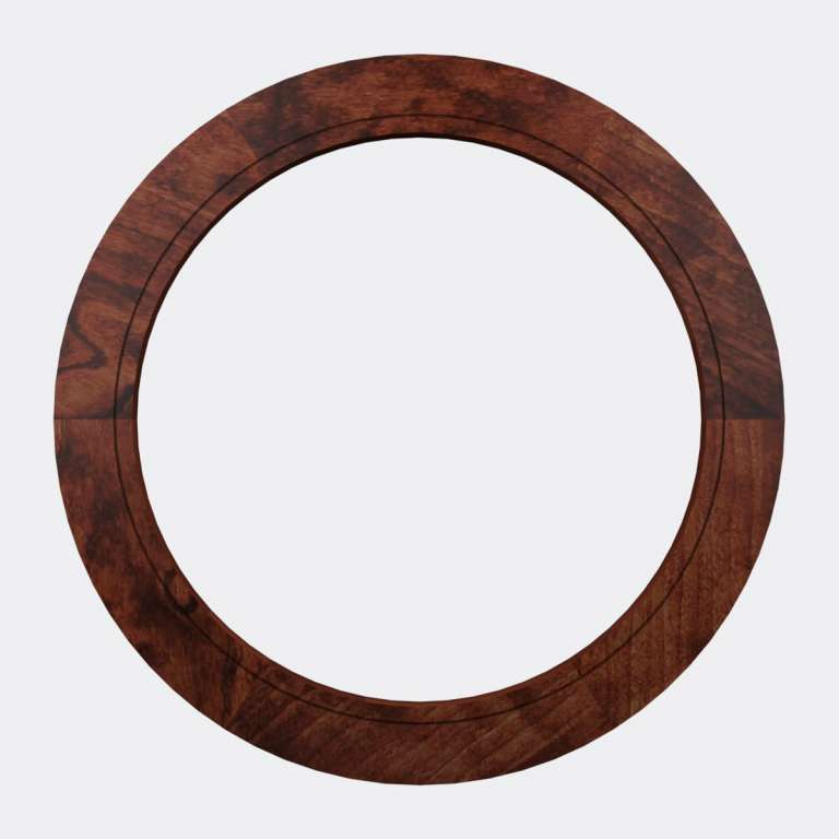 Oeil de boeuf Bois fixe rouge sapelli