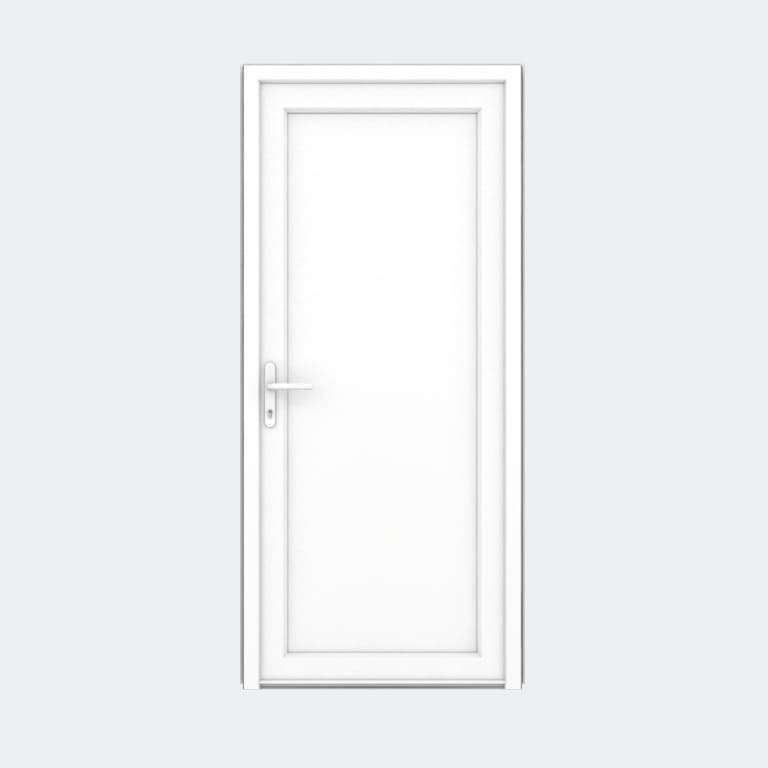 Porte entrée PVC gamme FlexyP remplissage panneau plein 1 vantail