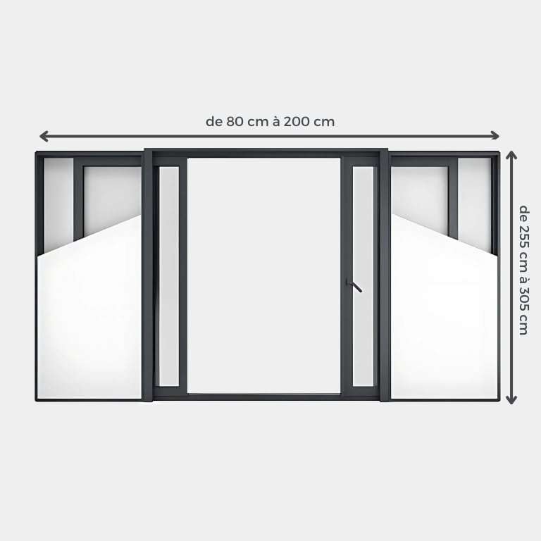 Baie coulissante ALU Gamme HighMaxx Galandage 2 vantaux - 2 rails (refoulement du même côté) ouvert