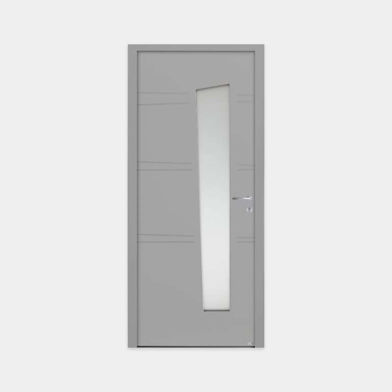 Porte entrée ALU marque Bel'M modèle IRATY 1 vantail